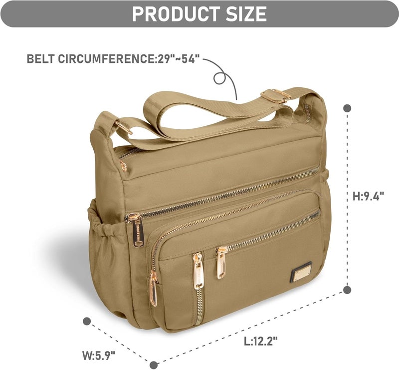 NPBAG Crossbody Bag for Women, Shoulder Purse Handbag Messenger Bag, Trendy Pocketbooks, Waterproof and Multi-Pockets - Image 3